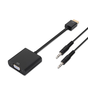ADAPTADOR CONVERSOR HDMI AISENS A122-0126 - HDMI MACHO A SVGA+AUDIO HEMBRA - JACK 3 5 HEMB