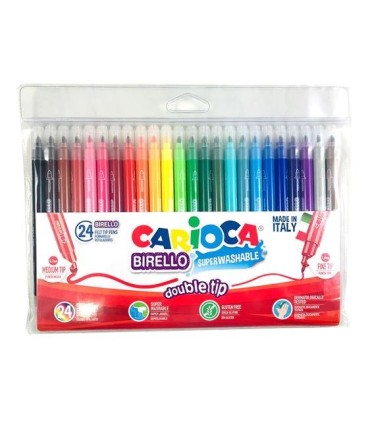 ROTULADORES BIRELLO CARIOCA BOLSA 24 COLORES