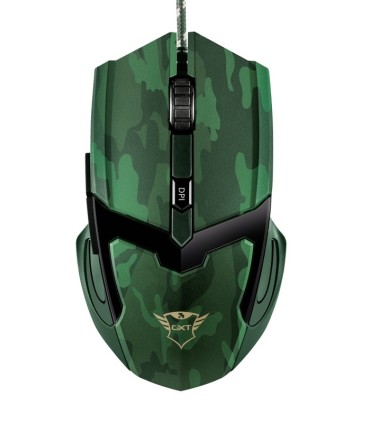 RATON TRUST GAMING GXT 101 CAMUFLAJE - USB 4800dpi - USO AMBIDIESTRO - 5 BOTONES - ILU LED