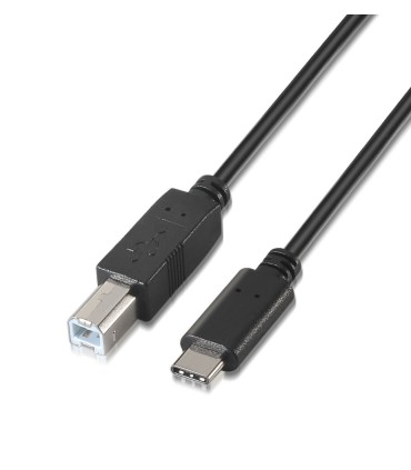 CABLE USB  2 0 AISENS IMPRESORA 3A NEGRO - TIPO C MACHO A B MACHO - 1 METRO