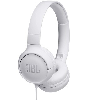 AURICULARES CON MICROFONO JBL TUNE 500 BLANCOS - PLEGABLES - CONTROL EN CABLE - CABLE 1 2M