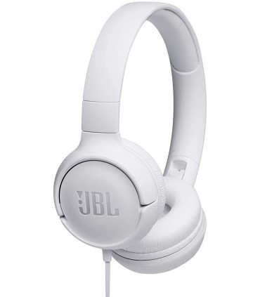 AURICULARES CON MICROFONO JBL TUNE 500 BLANCOS - PLEGABLES - CONTROL EN CABLE - CABLE 1 2M