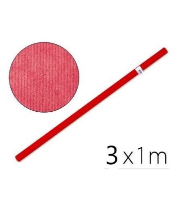 ROLLO KRAFT 1 METRO ANCHO X 3 METROS LARGO ROJO PRYSE