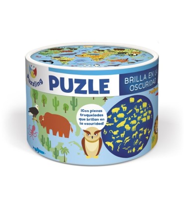 PUZZLE XL MUNDO ANIMAL BRILLA EN LA OSCURIDAD IMAGILAND