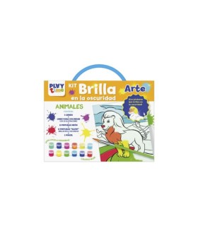 KIT ARTE BRILLA EN LA OSCURIDAD ANIMALES IMAGILAND