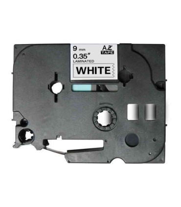 CINTA COMPATIBLE ROTULADORA BROTHER TZE-221 9mm NEGRO-BLANCO 8 METROS