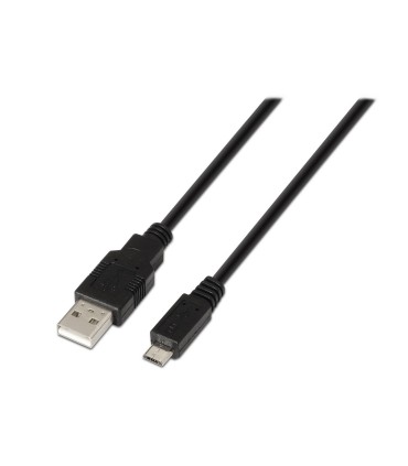 CABLE USB 2 0 AISENS NEGRO - TIPO A MACHO A MICRO USB B MACHO - 0 80 METROS