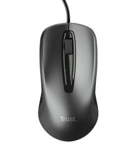 RATON OPTICO TRUST NEGRO - 3 BOTONES - USO AMBIDIESTRO - USB 1200DPI - CABLE 1 70 METROS