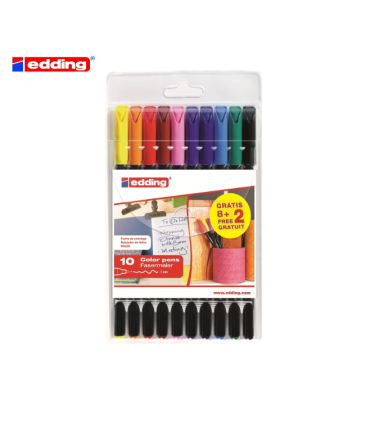 ESTUCHE ROTULADOR EDDING 1200 8+2 COLORES