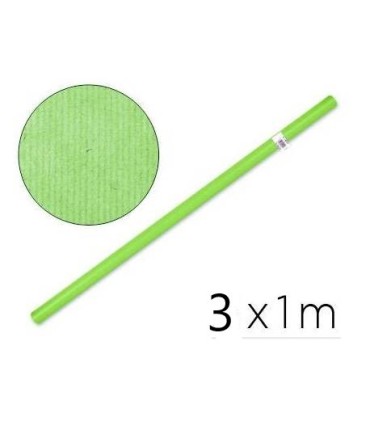 ROLLO KRAFT 1 METRO ANCHO X 3 METROS LARGO VERDE CLARO