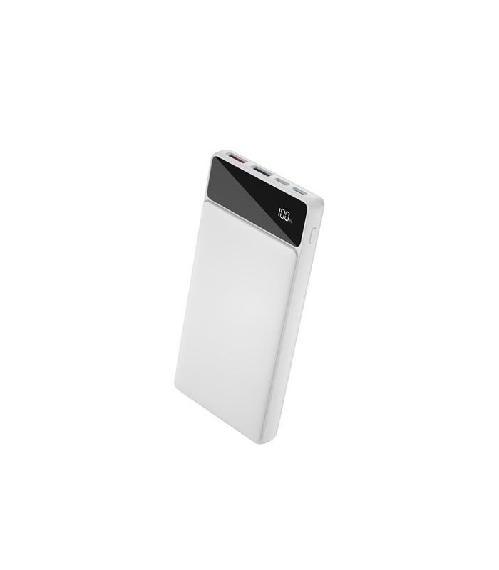 POWERBANK XO PR132 10 000mAh BLANCA - 2xUSB-A,1xUSB-C - CARGA RAPIDA - PANTALLA LCD