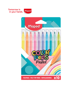 ROTULADORES PASTEL MAPED COLOR PEPS ESTUCHE 10 COLORES