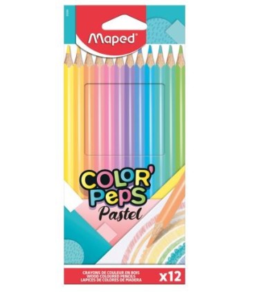 LAPICES COLORES PASTEL MAPED COLOR PEPS 12 UNIDADES