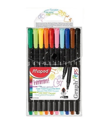 ROTULADOR PUNTA FINA GRAPH PEPS 10 UNIDADES