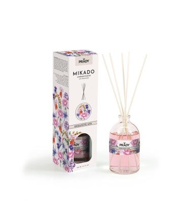 AMBIENTADOR MIKADO EXQUISITE MIX PRADY  FRASCO CRISTAL 100ML VARITAS DIFUSORAS