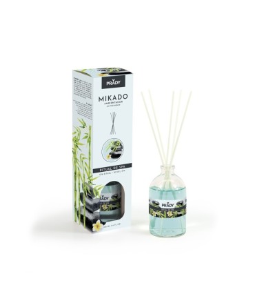 AMBIENTADOR MIKADO RITUAL DE SPA PRADY FRASCO CRISTAL 100 ML VARITAS DIFUSORAS