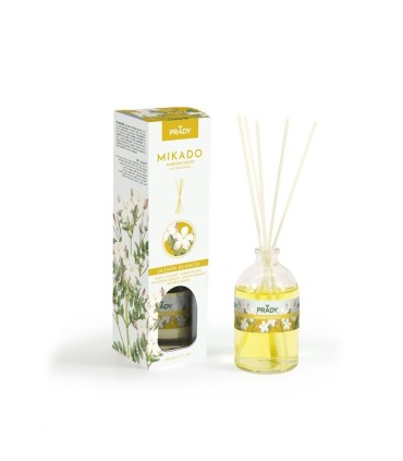 AMBIENTADOR MIKADO JAZMÍN BLANCO PRADY FRASCO CRISTAL 100ML VARITAS DIFUSORAS