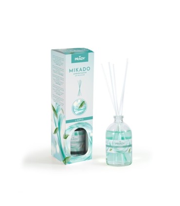 AMBIENTADOR MIKADO LIMPIO PRADY FRASCO CRISTAL 100ML VARITAS DIFUSORAS