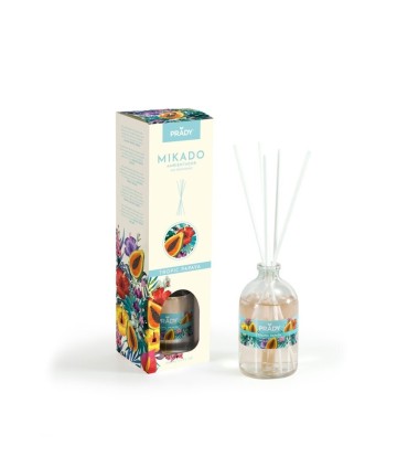 AMBIENTADOR MIKADO TROPIC PAPAYA PRADY FRASCO CRISTAL 100ML VARITAS DIFUSORAS