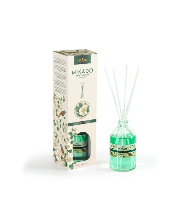 AMBIENTADOR MIKADO GREEN TEA PRADY FRASCO CRISTAL100 ML VARITAS DIFUSORAS