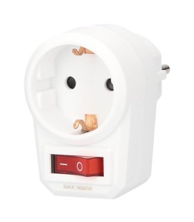LADRON SIMPLE CON INTERRUPTOR GSC BLANCO - POTENCIA MAX  3680W