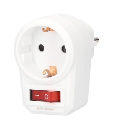 LADRON SIMPLE CON INTERRUPTOR GSC BLANCO - POTENCIA MAX  3680W
