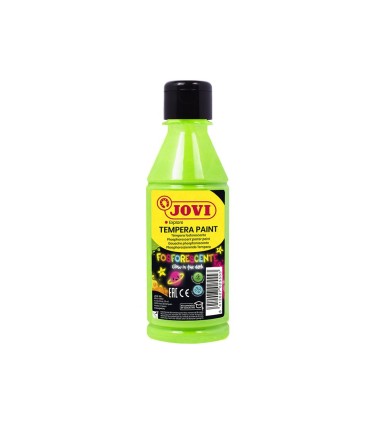 TEMPERA PAINT JOVI FLUORESCENTE VERDE 250ml - BRILLA EN LA OSCURIDAD - SECADO RAPIDO
