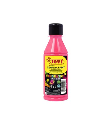 TEMPERA PAINT JOVI FLUORESCENTE MAGENTA 250ml - BRILLA EN LA OSCURIDAD - SECADO RAPIDO