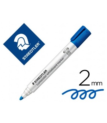 ROTULADOR STAEDTLER LUMOCOLOR  PIZARRA BLANCA AZUL