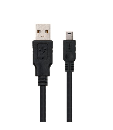 CABLE USB NANOCABLE 2 0 NEGRO - CONECTOR A MACHO - MINI USB MACHO - 1 METRO