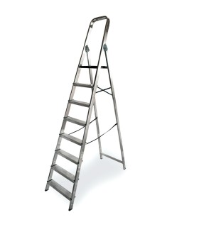 ESCALERA ALUMINIO 8 PELDAÑOS GSC - MAX  150KG