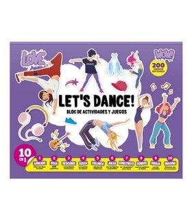 BLOC DE ACTIVIDADESY JUEGOS LETS DANCE IMAGILAND 200 ADHESIVOS REUTILIZABLES
