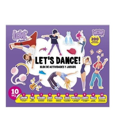 BLOC DE ACTIVIDADESY JUEGOS LETS DANCE IMAGILAND 200 ADHESIVOS REUTILIZABLES