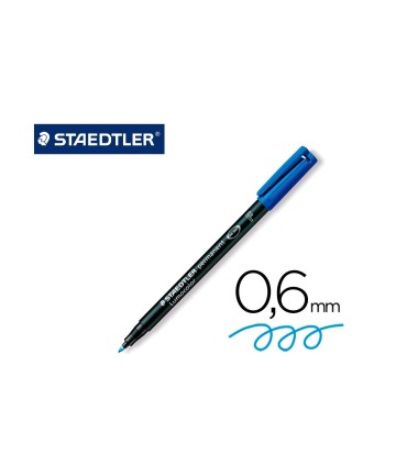 ROTULADOR PERMANENTE STAEDTLER LUMOCOLOR AZUL PUNTA FINA 318-3