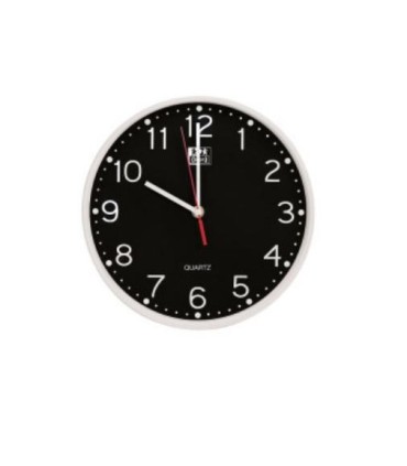 RELOJ DE PARED OXFORD 25CM NEGRO