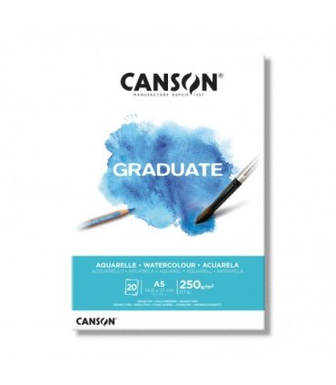 BLOC CANSON GRADUATE ACUARELA 20 HOJAS A-4 250GR