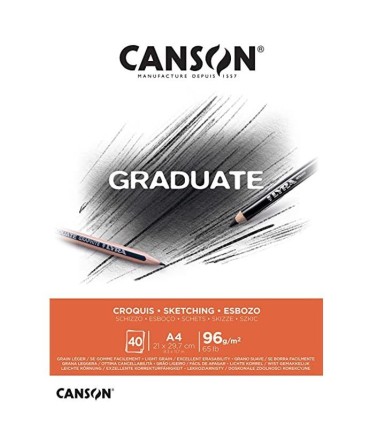 BLOC CANSON GRADUATE  ESBOZO 40HOJAS A-4 96GR