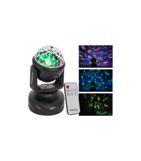CABEZA MOVIL DE LED RGB IBIZA LIGHT LMH-ASTRO -MANDO A DISTANCIA -  EFECTO ASTRO