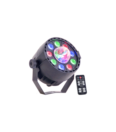 PROYECTOR LED EFECTOS IBIZA LIGHT PAR-ASTRO - 2 EN 1 PAR + ASTRO - MANDO A DISTANCIA