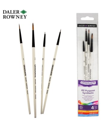 SET PINCELES GRADUATE PELOS SINTETICOS 4 UNIDADES