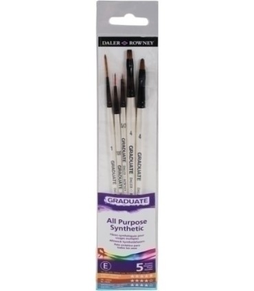 SET PINCELES GRADUATE PELOS SINTETICOS 5 UNIDADES