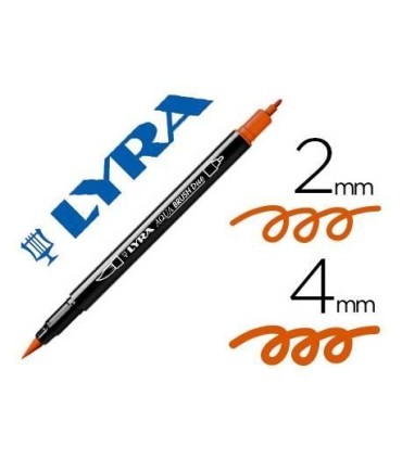 ROTULADOR LYRA AQUA BRUSH DUO NARANJA PERMANENTE
