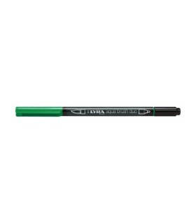 ROTULADOR LYRA AQUA BRUSH DUO VERDE PERMANENTE