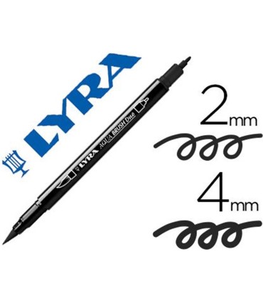 ROTULADOR LYRA AQUA BRUSH DUO NEGRO