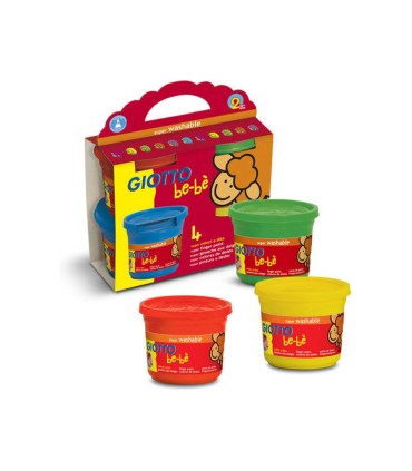 SET 4 X150ML BOTES GIOTTO BEBÉ PINTURA DEDOS