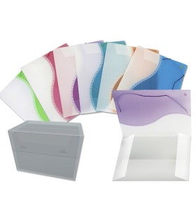 CARPETA DE GOMAS POLIPROPILENO BICOLOR 3 SOLAPAS Y E S  - VARIOS COLORES