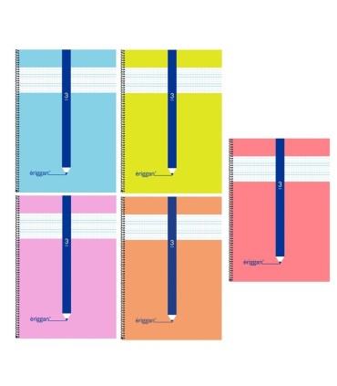 CUADERNO ERIGGAN Fº ESPIRAL 3mm CARTÓN 80 HOJAS LAMELA