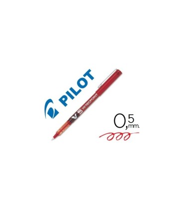 BOLIGRAFO PILOT V5 HI-TECPOINT ROLLERBALL ROJO