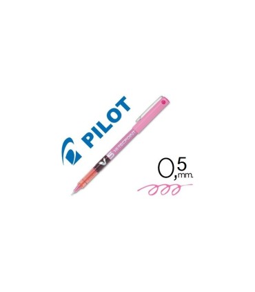 BOLIGRAFO PILOT V5 HI-TECPOINT ROLLERBALL ROSA
