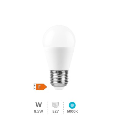 BOMBILLA LED GSC ESFERICA G45 E27 8 5W LUZ BLANCA 6000K 806 LUMENES